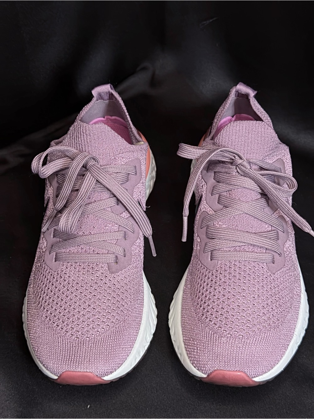 Nike Epic React Flyknit 2 Running Plum Dust &Coral Ember Glow Sz 7 - Picture 2 of 12
